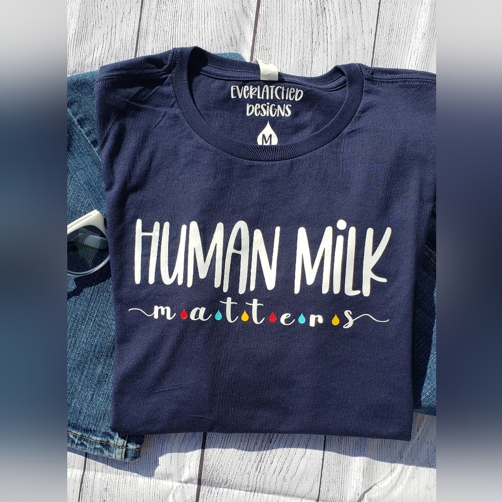 Navy Blue Human Milk Matters Tee